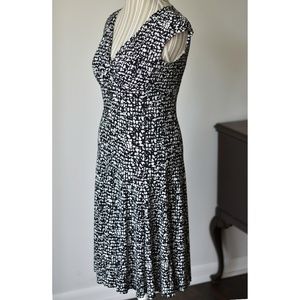 American Living Navy  & White Trumpet Skt Dress